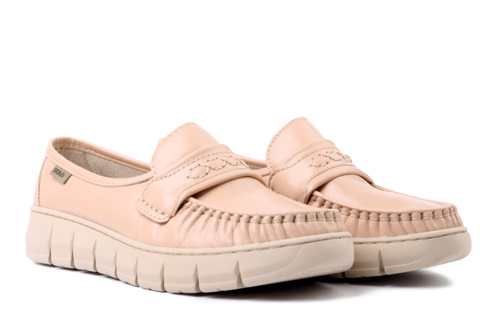 SOLO 069W beż naplak. pl, półbuty damskie