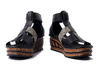 RIEKER 68182-00 black, sandały damskie