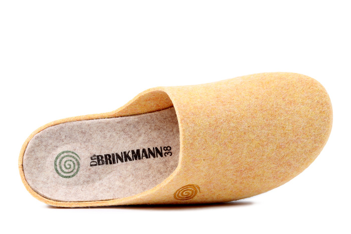 DR. BRINKMANN 320277-61 hellgelb, kapcie damskie
