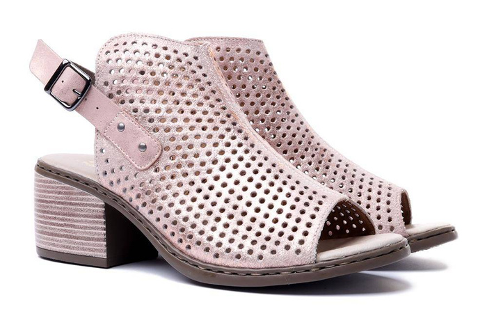 RIEKER V0590-31 rosa, sandały damskie