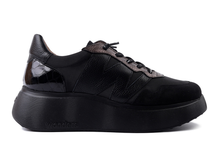 WONDERS A-3631 Trend I negro, półbuty damskie