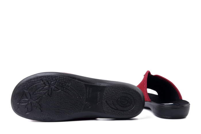 ADANEX 30266 DIK27VD bordowy, kapcie damskie