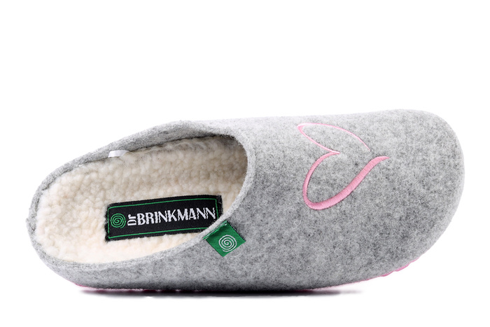 DR. BRINKMANN 320270-91 hellgrau, kapcie damskie