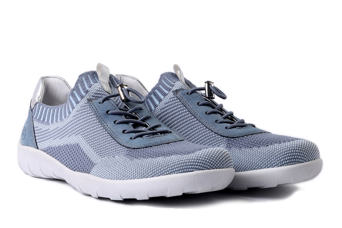RIEKER REMONTE R3518-15 blue combination, półbuty  damskie