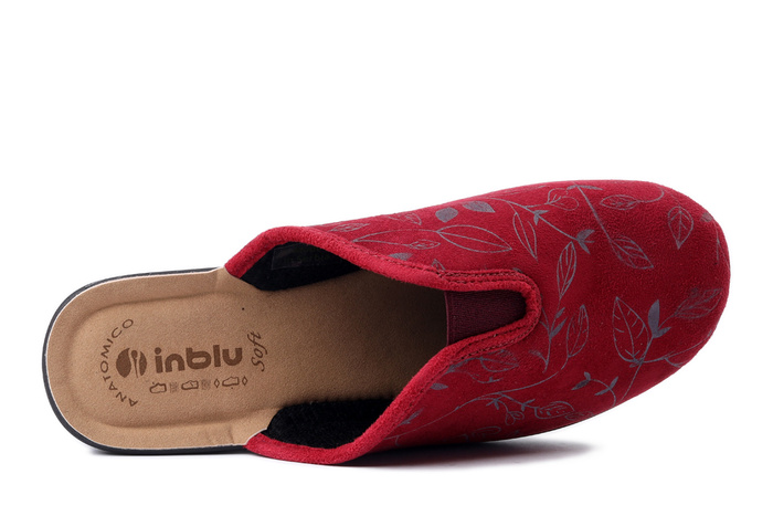 INBLU CF-49 016 bordowy, kapcie damskie