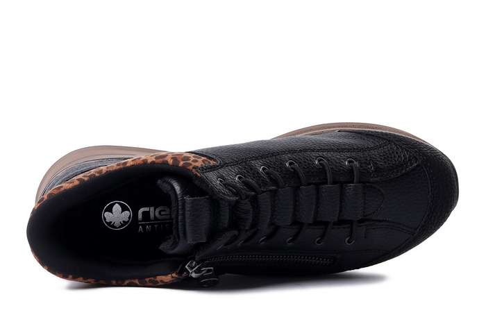 RIEKER N1457-00 black, trzewiki damskie