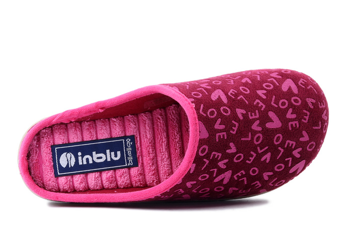 INBLU ET-32 016 bordowy, kapcie damskie