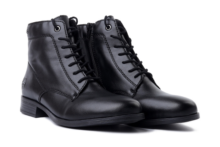 RIEKER 77030-00 black, trzewiki damskie