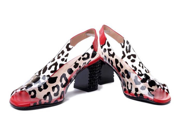 BRENDA ZARO 4418 leopardo czerwony, sandały damskie