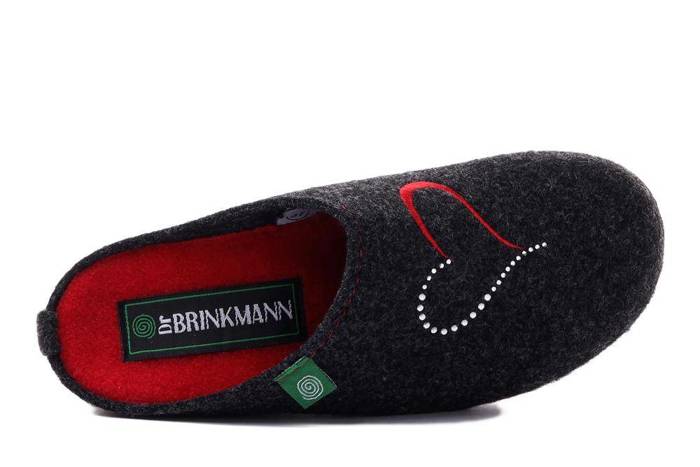 DR. BRINKMANN 330008-09 anthrazit, kapcie damskie