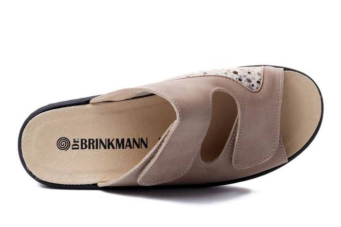 DR. BRINKMANN 700031-08 taupe/beige, klapki damskie