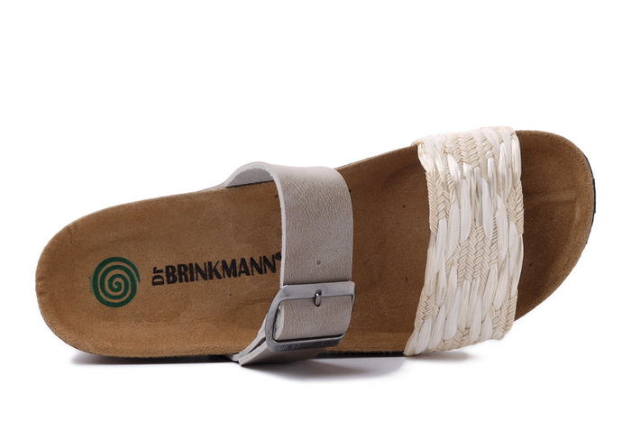 DR. BRINKMANN 700181-08 beige, klapki profilaktyczne damskie