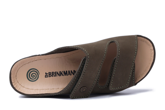 DR. BRINKMANN 700935-7 khaki, klapki profilaktyczne damskie