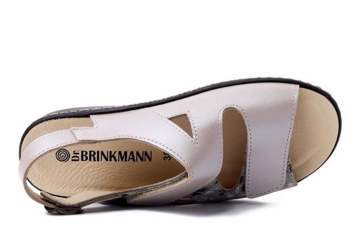 DR. BRINKMANN 710055-08 taupe, sandały profilaktyczne damskie