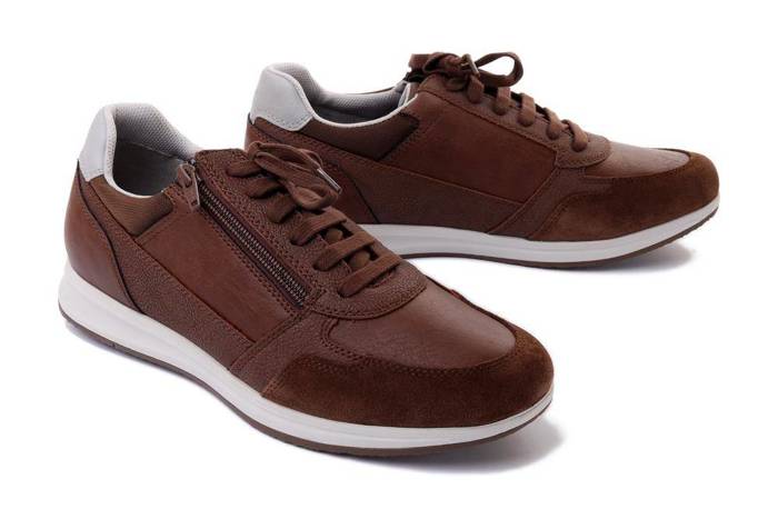 GEOX  U35H5A OPTEK C0013 brown, półbuty męskie