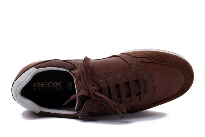 GEOX  U35H5A OPTEK C0013 brown, półbuty męskie