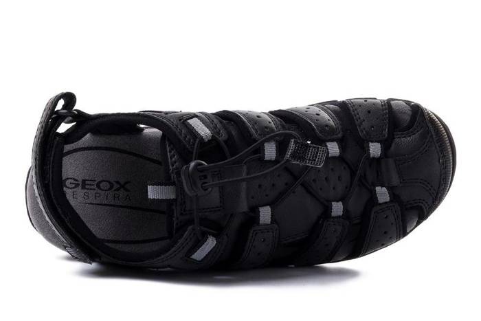 GEOX U6224B S.STRADA B C9999 black, sandały męskie