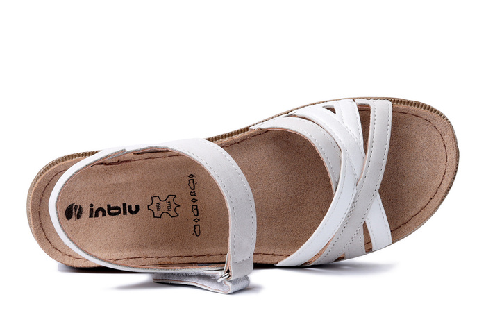 INBLU CN-41 001 biały, sandały damskie