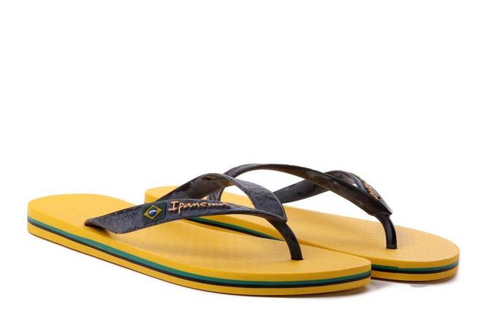 IPANEMA Clas Brasil II AD 80415 yellow/black, klapki japonki damskie