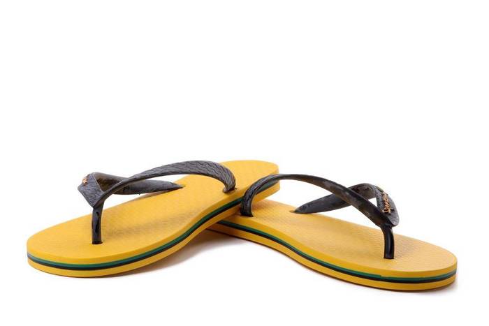 IPANEMA Clas Brasil II AD 80415 yellow/black, klapki japonki damskie