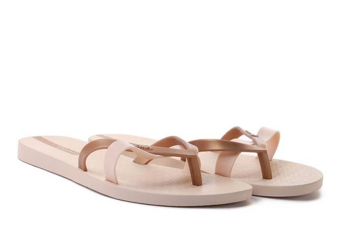 IPANEMA Kirei FEM 81805 beige/gold, klapki japonki damskie