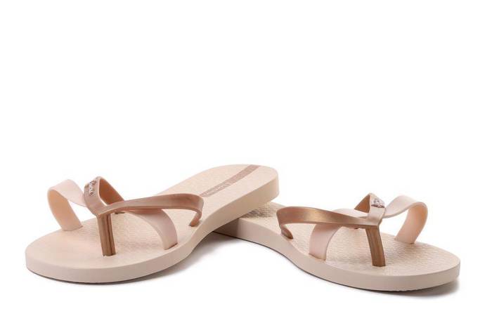 IPANEMA Kirei FEM 81805 beige/gold, klapki japonki damskie