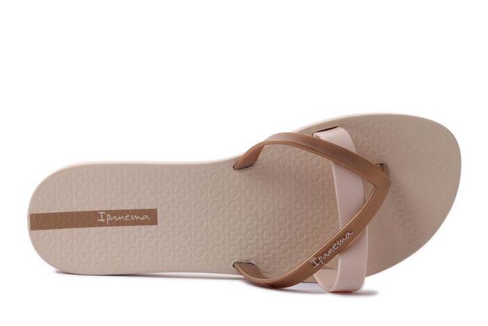 IPANEMA Kirei FEM 81805 beige/gold, klapki japonki damskie