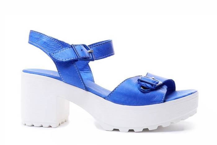 LANQIER 36C1021 niebieski, sandały damskie