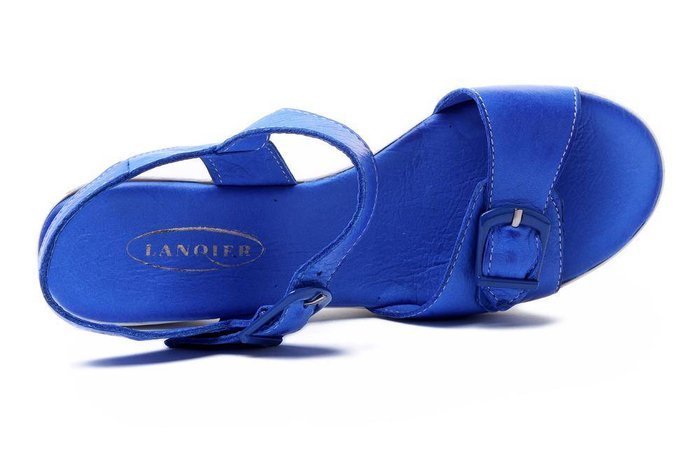 LANQIER 36C1021 niebieski, sandały damskie
