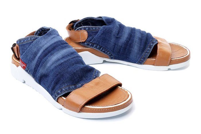 LANQIER 40C283 jeans, sandały damskie