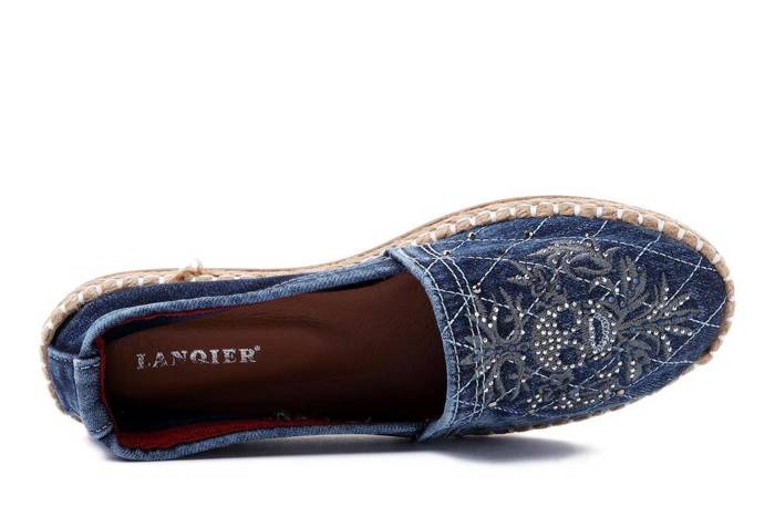 LANQIER 40C294 jeans, espadryle/baleriny damskie