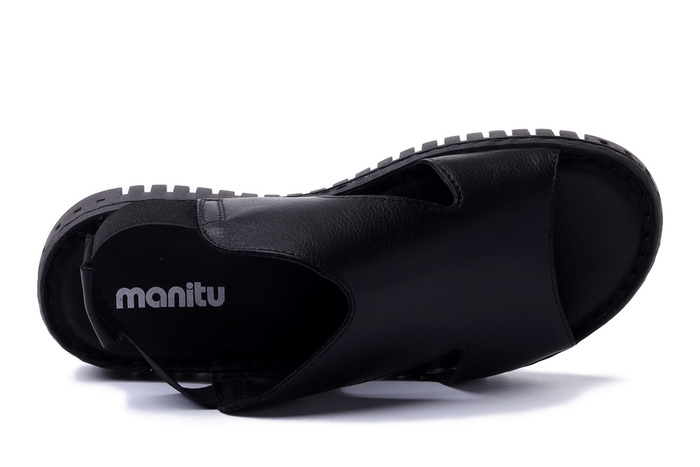 MANITU 910162-01 schwarz, sandały damskie