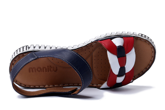 MANITU 910210-05 navy, sandały damskie
