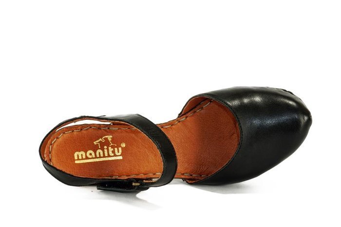 MANITU 910997-1 schwarz, sandały damskie