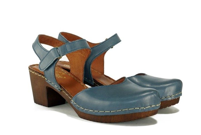 MANITU 910997-5 blau, sandały damskie