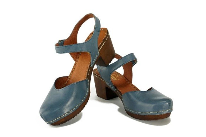 MANITU 910997-5 blau, sandały damskie