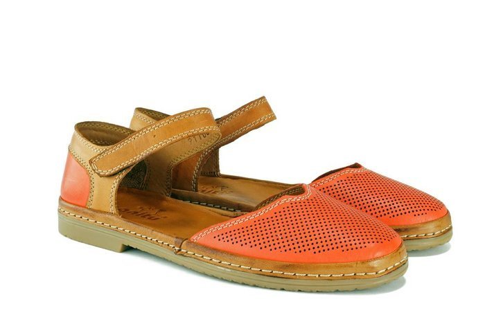 MANITU 911006-4 rot, sandały damskie
