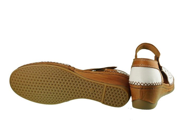 MANITU 911008-3 weiss, czółenka/sandały damskie