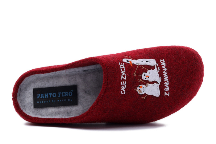 PANTO FINO MM267010 1830-M141-FG bordo/j.szary, kapcie damskie