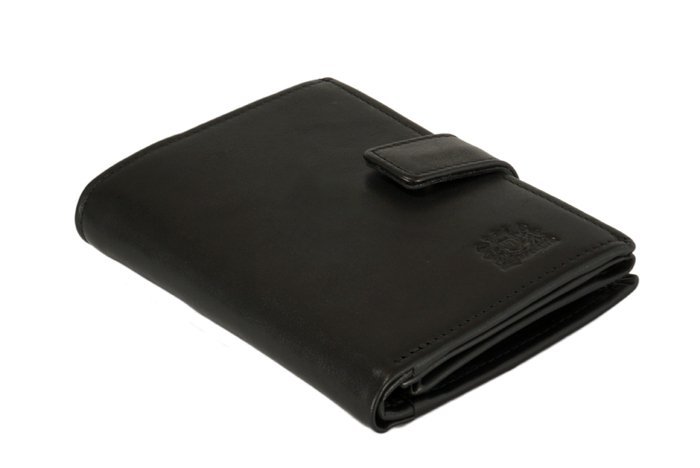 PERFEKT PLUS P/4 A RFID SECURE z zapinką czarny, portfel męski