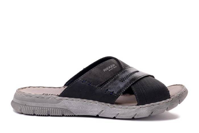 RIEKER 25289-45 grey, klapki męskie