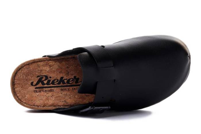 RIEKER 25680-00 black, klapki męskie