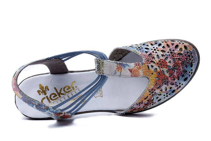 RIEKER 40969-90 multi, sandały damskie