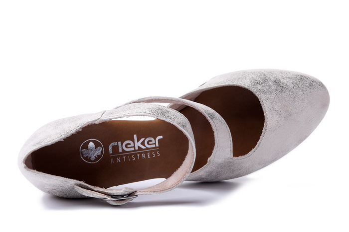 RIEKER 41080-60 beige, czółenka damskie