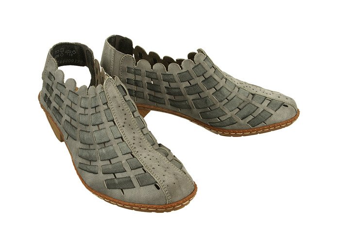 RIEKER 46778-40 grey, sandały damskie