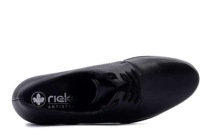 RIEKER 50100-01 black, półbuty damskie