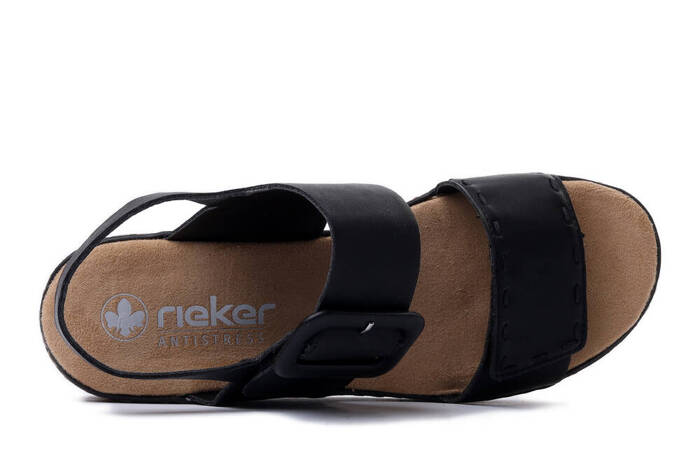 RIEKER 62950-00 black, sandały damskie