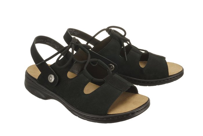 RIEKER 64570-00 black, sandał/klapki damskie