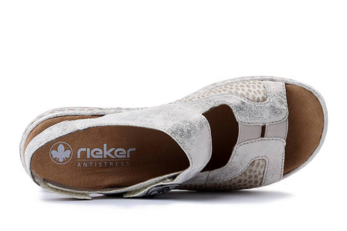 RIEKER 65989-90 beige, sandały damskie