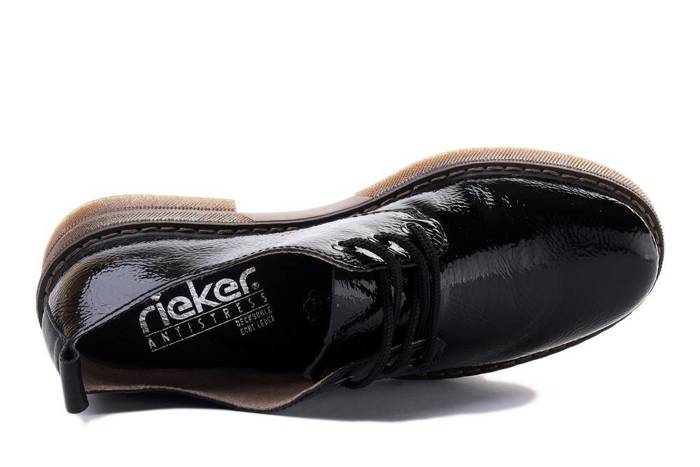 RIEKER 72000-03 black, półbuty damskie